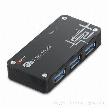 USB 3.0 4-port USB Hub with 900mA Current Consumption, Measures 76 x 37 x 15mm